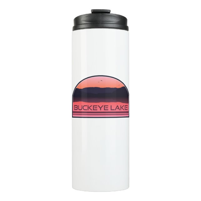 Buckeye Lake Ohio Red Sunrise Thermal Tumbler (Front)