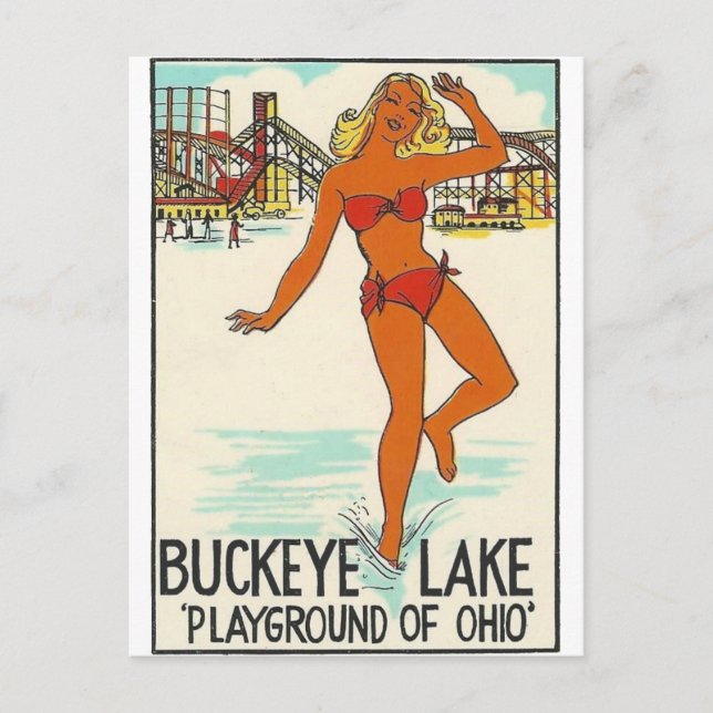 Buckeye Lake, Ohio Vintage travel Postcard (Front)