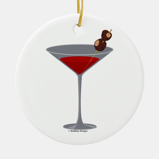 Buckeye Martini Christmas Ornament