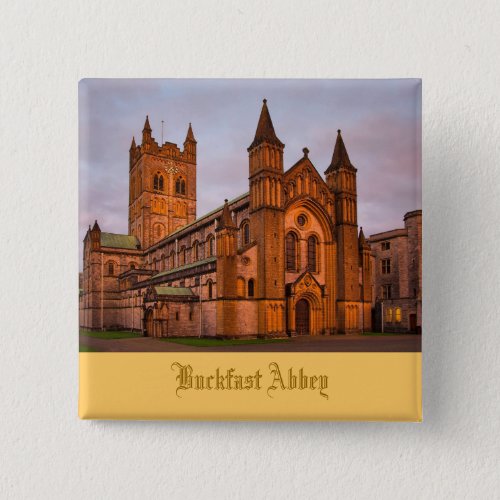 Buckfast Abbey at Sunset Pinback Button
