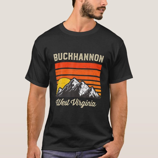 Buckhannon West Virginia Retro City State USA T-Shirt (Front)