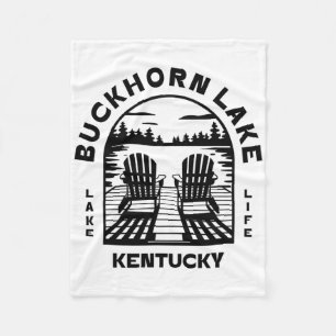 Buckhorn Lake Kentucky Outdoors Vintage Fleece Blanket