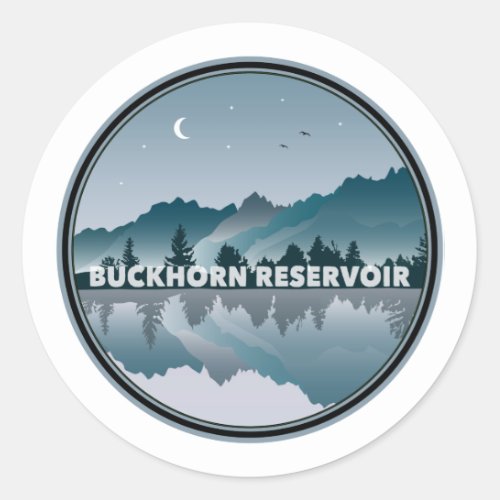 Buckhorn Reservoir North Carolina Reflection Classic Round Sticker