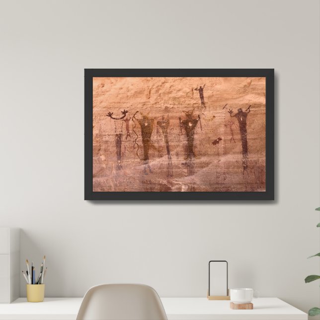 Buckhorn Wash Utah Pictographs Framed Art (Home Office)