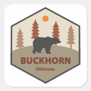 Buckhorn Wilderness Washington Bear Square Sticker