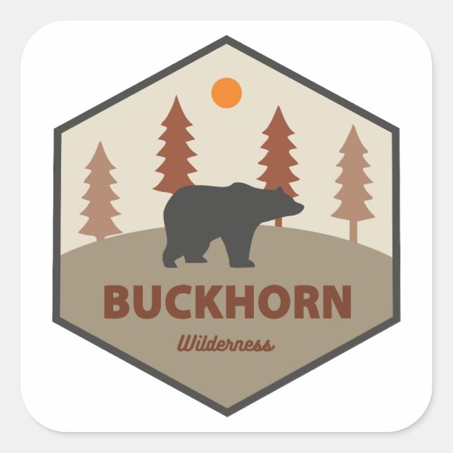 Buckhorn Wilderness Washington Bear Square Sticker (Front)