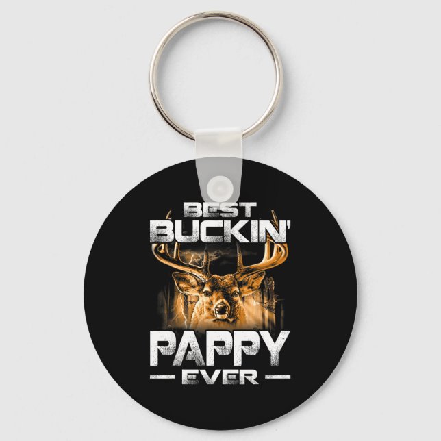 Buckin' Pappy Ever Shirt Deer Hunting Bucking Fath Keychain (Front)