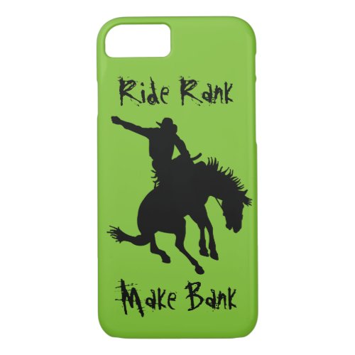 Bucking Bronc Riding Rodeo Cowboy Ride Rank Case