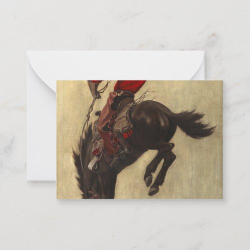 Bucking Bronco 1903 by Newell Convers Wyeth Note Card