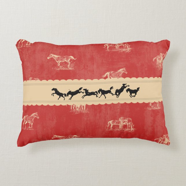 Bucking Bronco Accent Pillow #1 (Front)