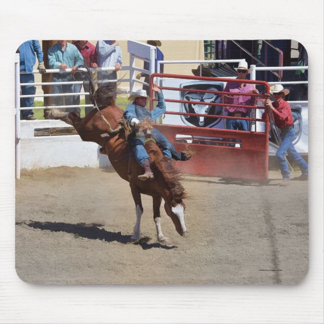 Bucking Bronco and Rodeo Cowboy #Gift Mouse Pad (Front)