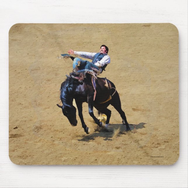 Bucking Bronco and Rodeo Cowboy #Gift Mouse Pad (Front)