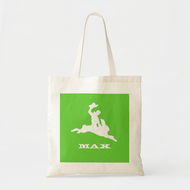 Bucking Bronco Bunny Tote Bag (Front)