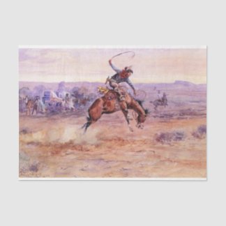Bucking Bronco (by Charles M. Russell) Tissue Paper