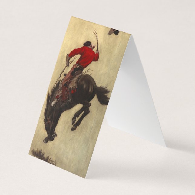Bucking Bronco by Newell Convers Wyeth Business Card (Front)
