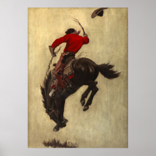 Bucking Bronco by Newell Convers Wyeth Poster