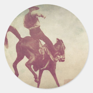 Bucking Bronco Classic Round Sticker