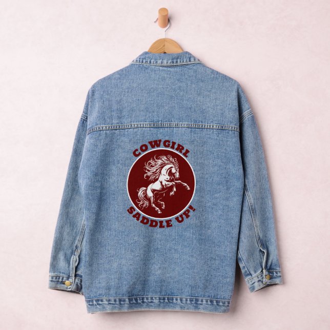 Bucking Bronco Cowgirl Denim Jacket (Hangar)