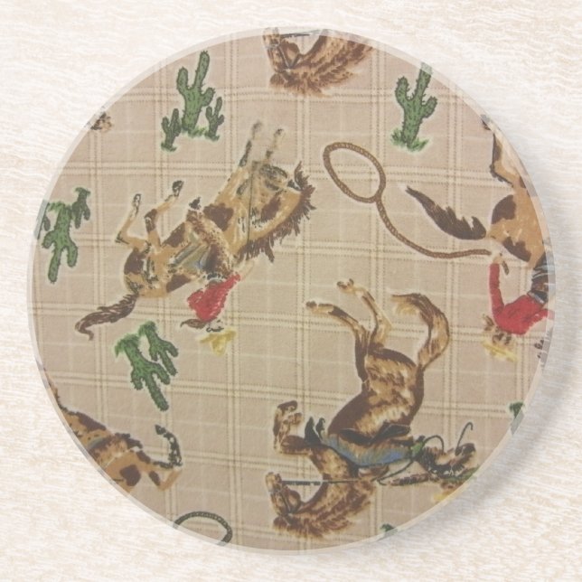 Bucking Bronco Drink Coaster (Front)