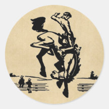 Bucking Bronco Horse and Rider