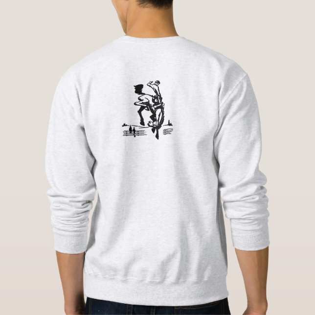 Bucking Bronco Horse and Rider Sweatshirt (Back)