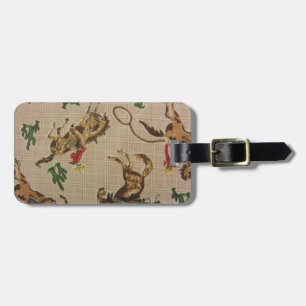 Bucking Bronco Luggage Tag