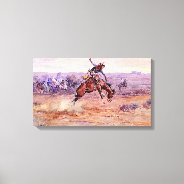 Bucking Bronco (Taming a Wild Horse) Canvas Print (Front)