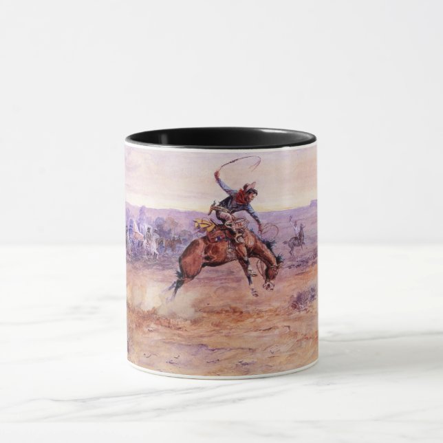 Bucking Bronco (Taming a Wild Horse) Mug (Center)