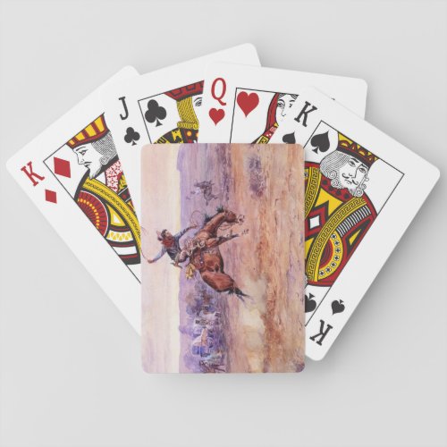 Bucking Bronco Taming a Wild Horse Playing Cards