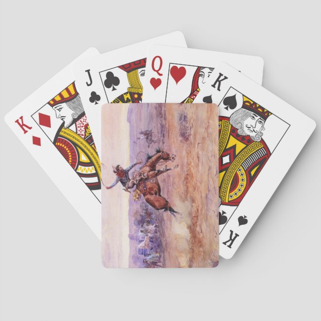 Bucking Bronco (Taming a Wild Horse) Poker Cards (Back)