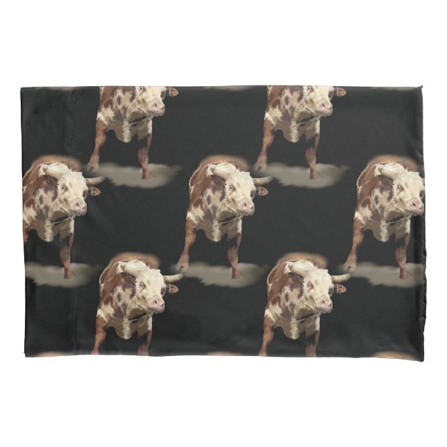 Bucking Bull Pillow Case (Front)