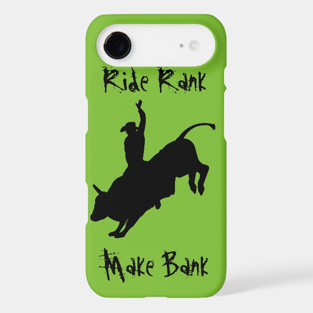 Bucking Bull Riding Rodeo Cowboy Ride Rank Case (Back)