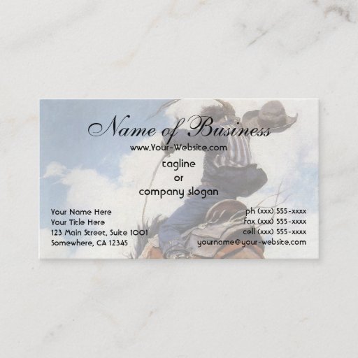 Customizable Bucking by NC Wyeth Business Card Template