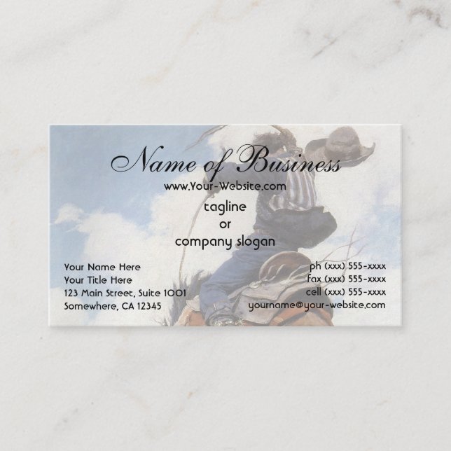 Bucking by NC Wyeth Business Card (Front)