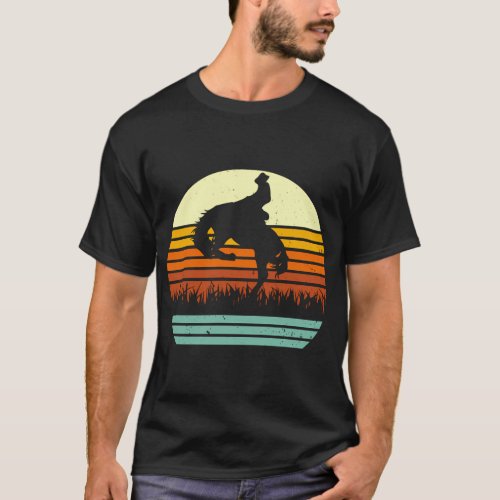 Bucking Horse Rodeo Style T_Shirt