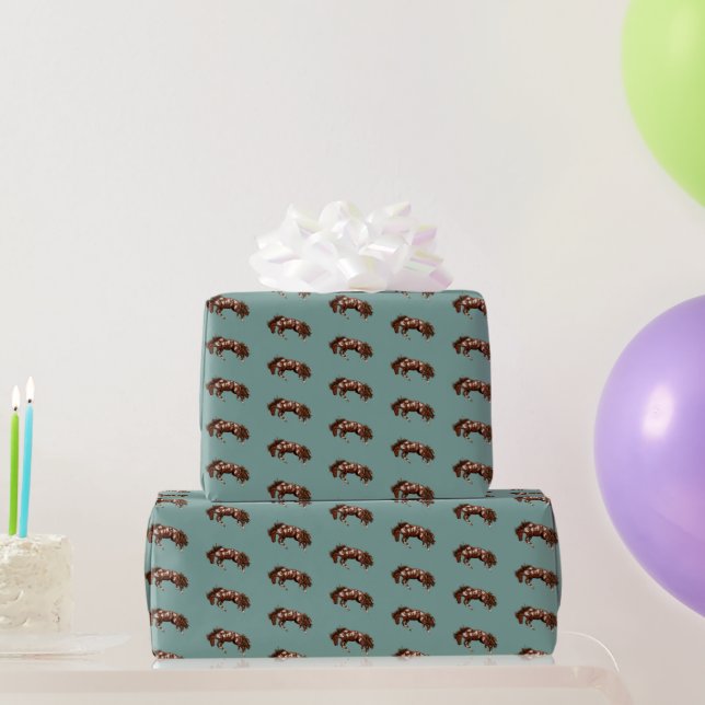 Bucking paint horse wrapping paper (Party Gifts)