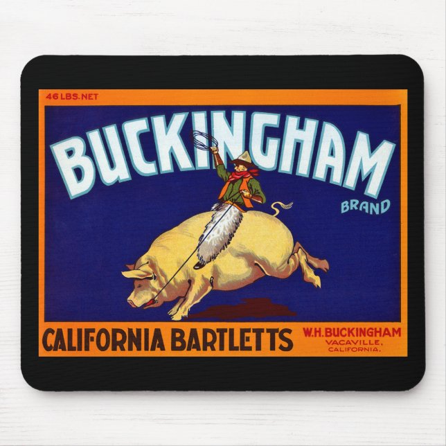 Buckingham Brand California Bartletts Mouse Pad (Front)