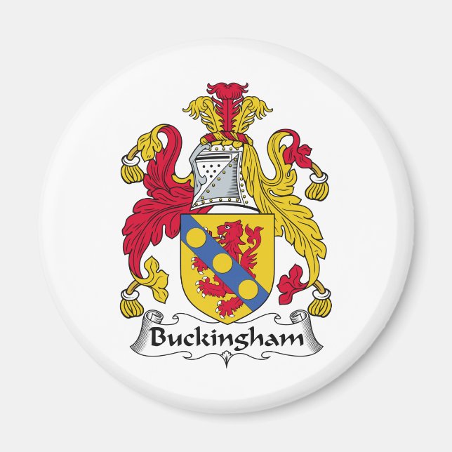 Buckingham Family Crest Magnet (Front)