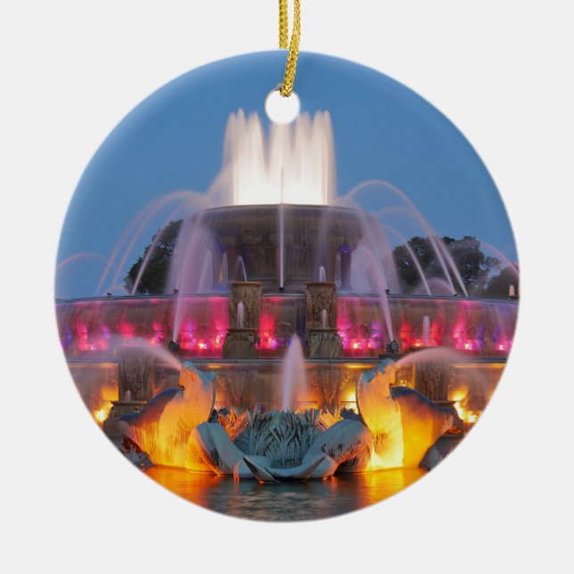 Buckingham Fountain 01.JPG Ceramic Ornament (Front)