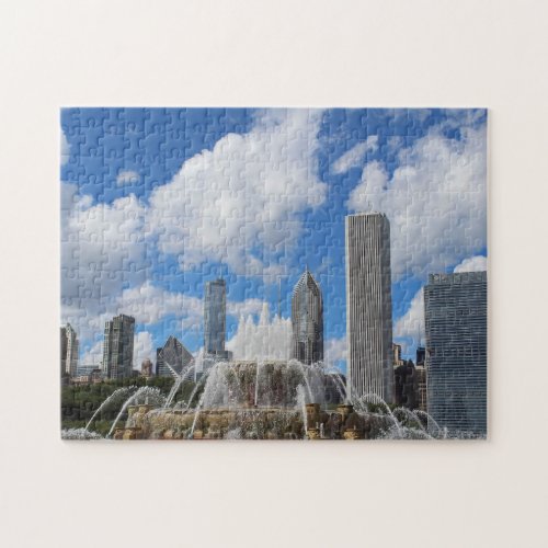 Buckingham Fountain Chicago Jigsaw Puzzle