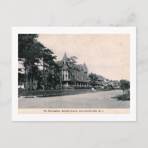 Buckingham Hotel Avon by the Sea NJ Vintage Postcard