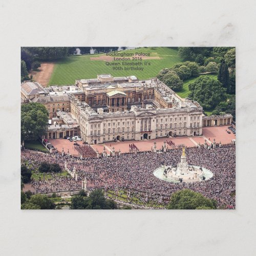 Buckingham Palace 2016 Queens 90th birthday Postcard