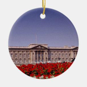 Buckingham Palace, London, England flowers Ceramic Ornament