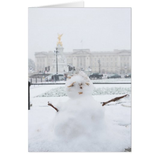 Buckingham Palace snowman London Cards (Front)