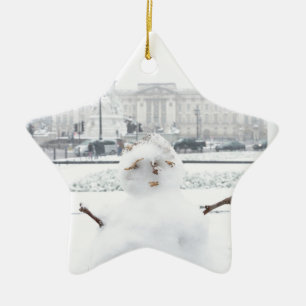 Buckingham Palace snowman London Ceramic Ornament