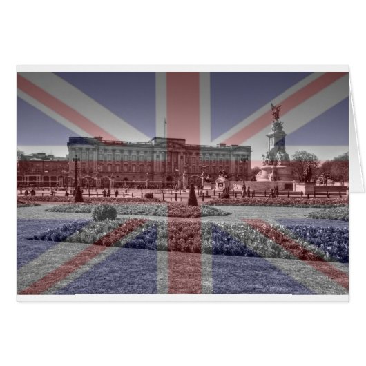 Buckingham Palace Union Jack Flag Cards (Front Horizontal)