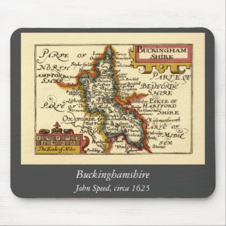 Buckinghamshire County England Old Antiquarian Map Mouse Pad