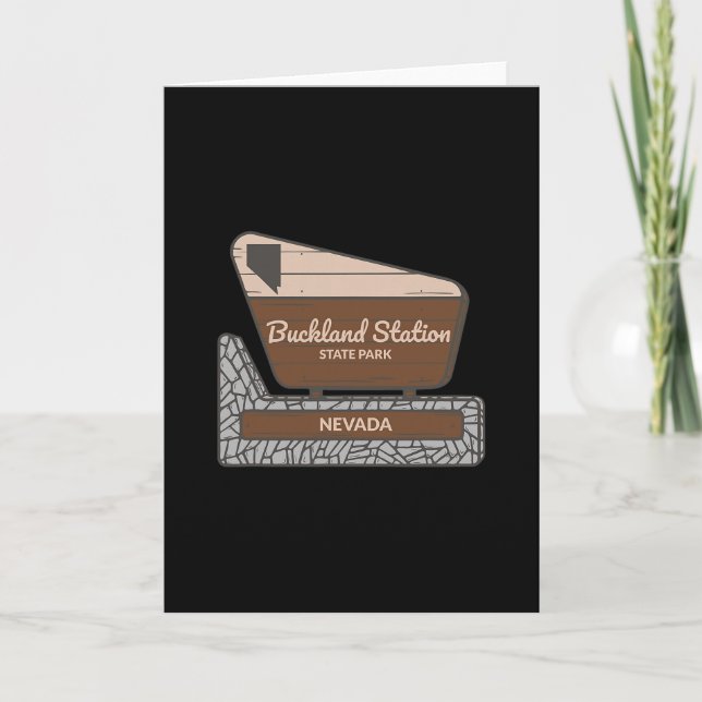 Buckland Station State Park Nevada Nv Welcome Sign Card (Front)