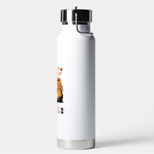 Buckle Up Buttercup Halloween Ghost Witch Hat Broo Water Bottle