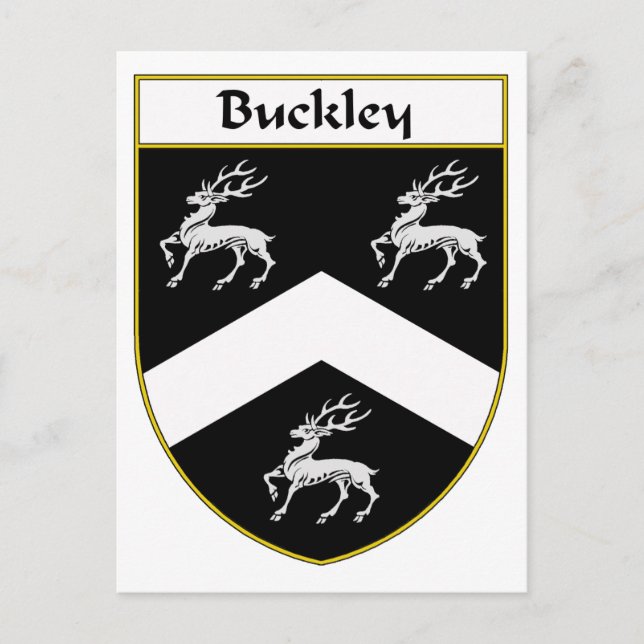 Buckley Coat of Arms/Family Crest Postcard (Front)